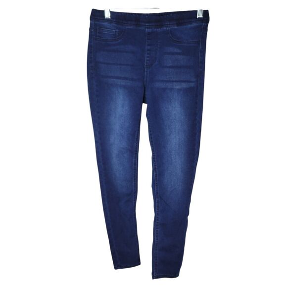 Route 66 Womens Size S Blue Solid Pull On Skinny Jegging Jeans - Picture 9 of 11